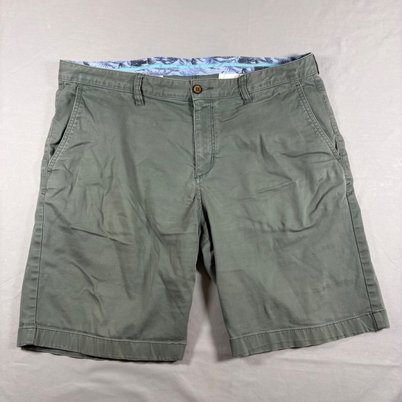 Tommy Bahama Other - Tommy Bahama Boracay Shorts Mens 36‎ Green Olive Drab Flat Front Chino T815546